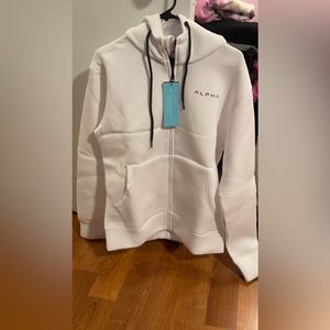Alpha Clothing Men’s Lite Fleece Zip-Up Hoodie Medium